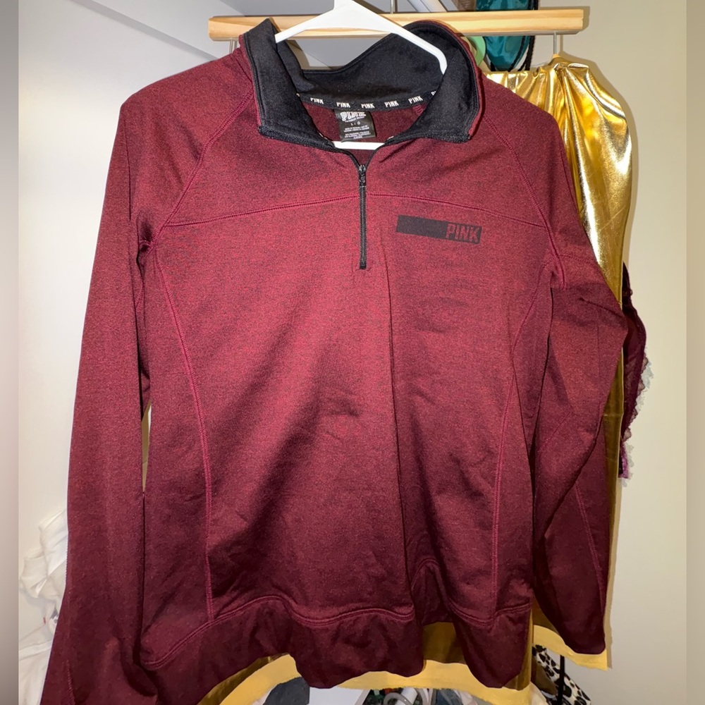 Victoria's Secret Maroon Quarter-Zip Pullover